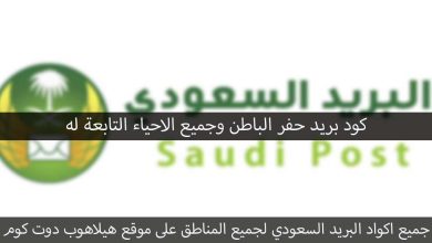 رمز بريد حفر الباطن