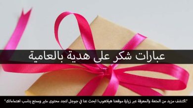 عبارات شكر على الهدية بالعامية