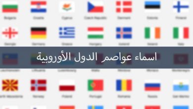 عواصم الدول الاوروبية