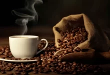 قائمة الطعام في نكهة القهوة