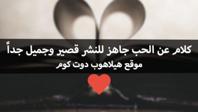 كلام عن الحب جاهز للنشر