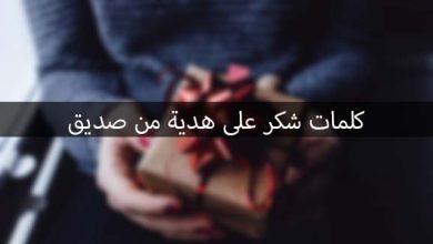 كلمات شكر على هدية من صديق