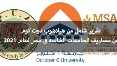 مصاريف الجامعات الخاصة 2021